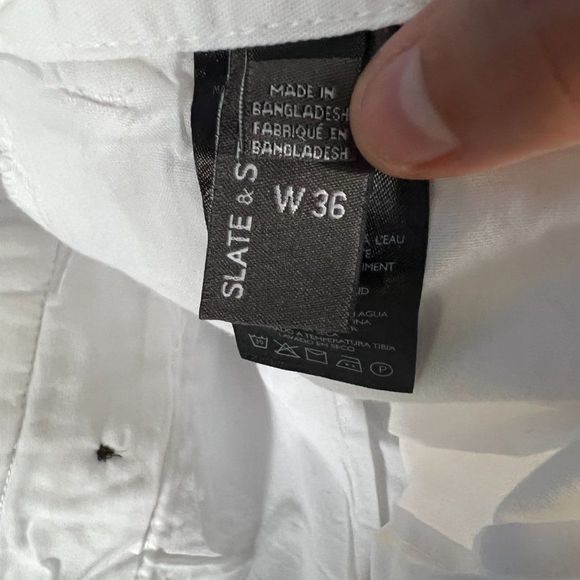 NWOT SLATE & STONE White Khaki Shorts (36) - Picture 6 of 8